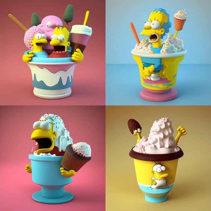 Ice cream in a cup In the world of the Simpsons