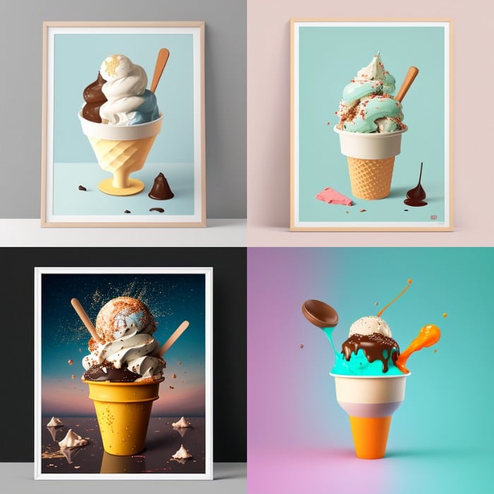 Ice cream in a cup POSTER ART