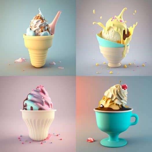 Ice cream in a cup REALISTIC CGI 1