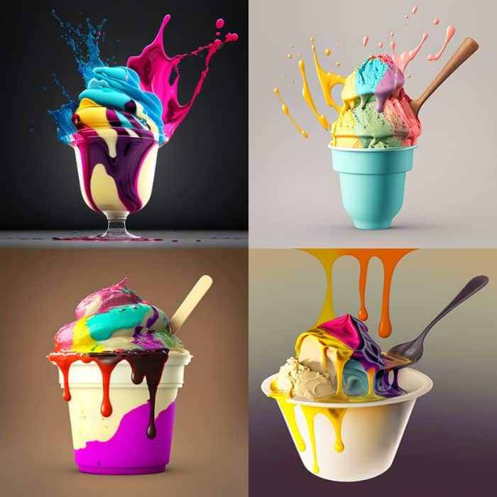 Ice cream in a cup SECONDARY COLORS
