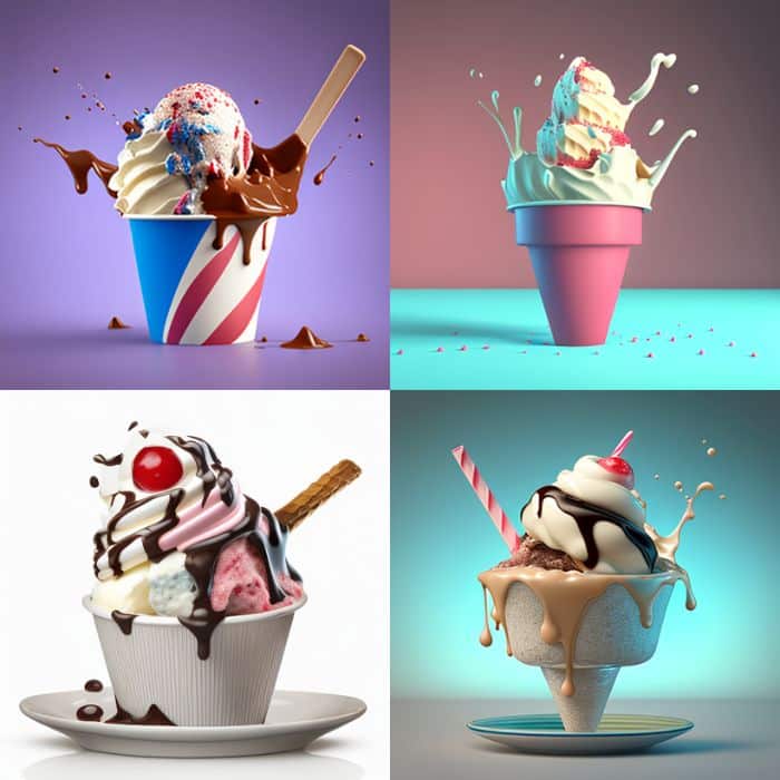 a Ice cream in a cup STOCK ART