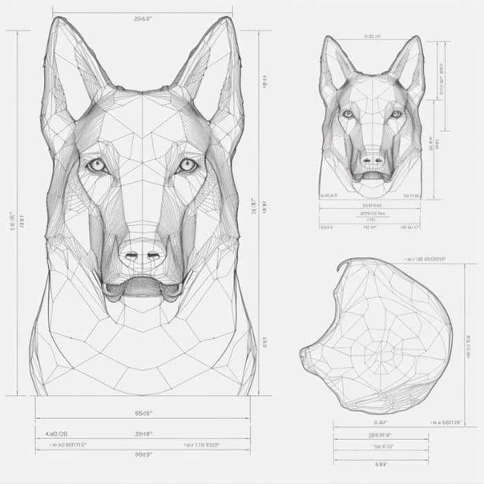 dimensioned drawings for a dog