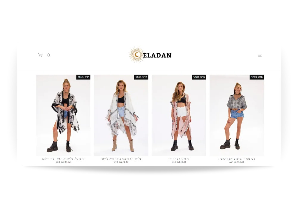 בניית אתר - בגדי נשים