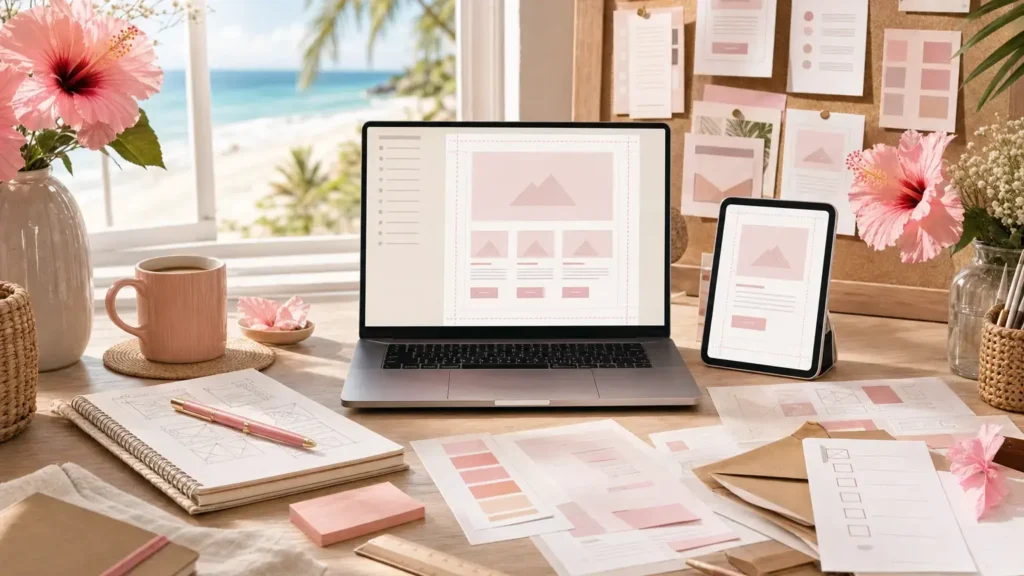 דוגמה לניוזלטר UX UI — הודעת איימל לדוגמה עם עיצוב ממשק נקי והיררכיה ויזואלית ברורה